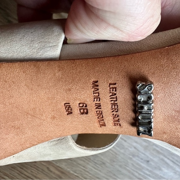 Schutz Farabeca heels. Buckle sling back open toe nude/cream heels. Size 6. - Picture 8 of 9